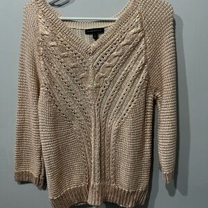 Banana Republic Cream V-Neck Sweater